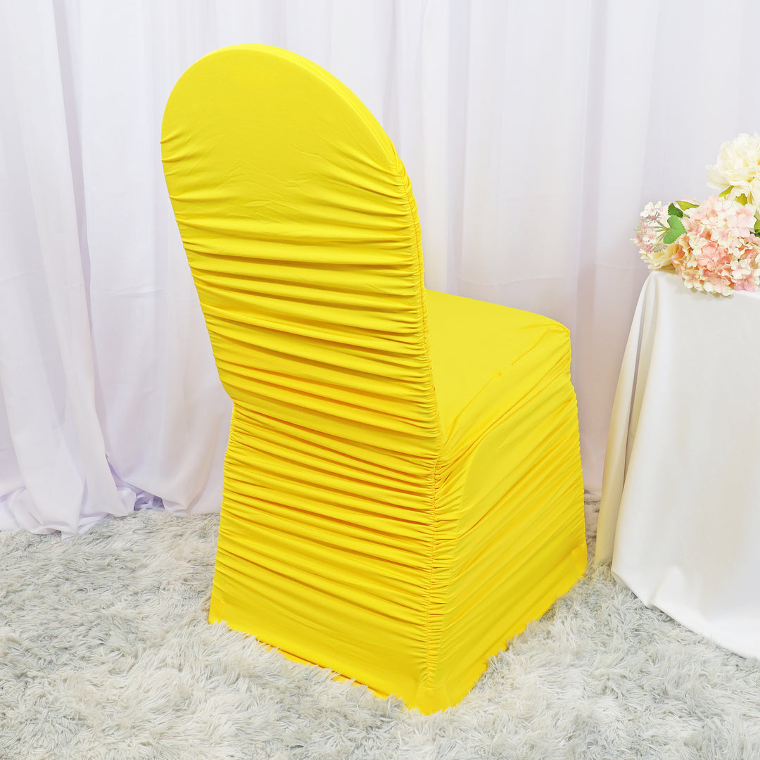 Rouge Spandex (220 GSM) Banquet Chair Cover - Canary Yellow (1pc)