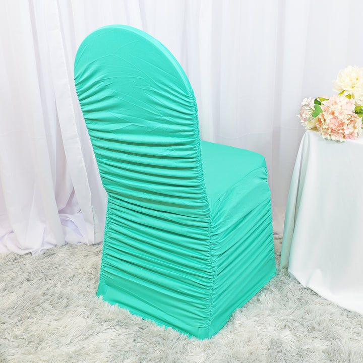 Rouge Spandex (220 GSM) Banquet Chair Cover - Tiff Blue/Aqua Blue (1pc)