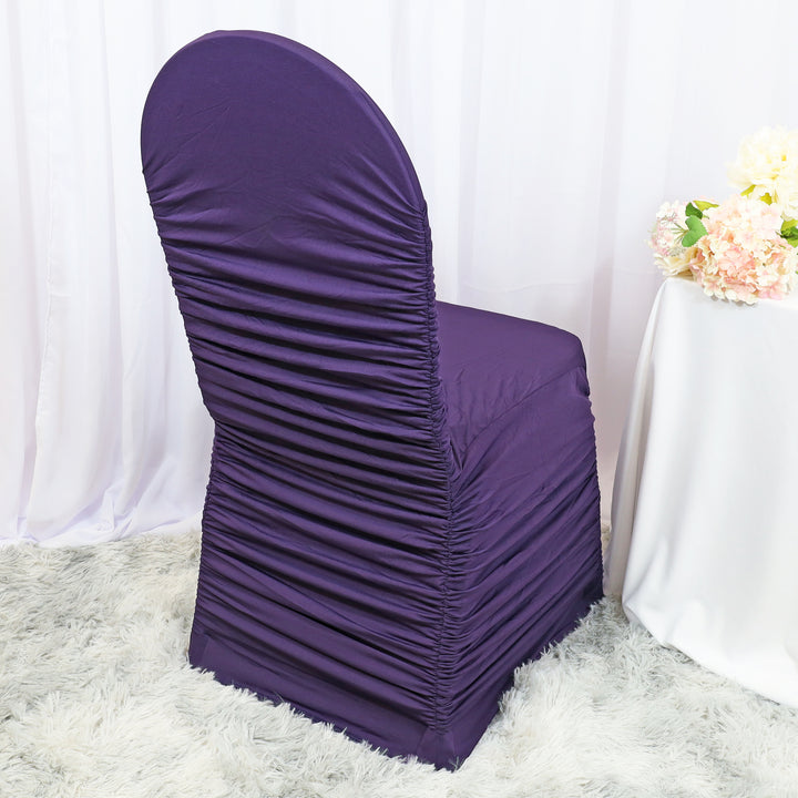 Funda para silla de banquete Rouge Spandex (220 GSM) - Berenjena (1 pieza)