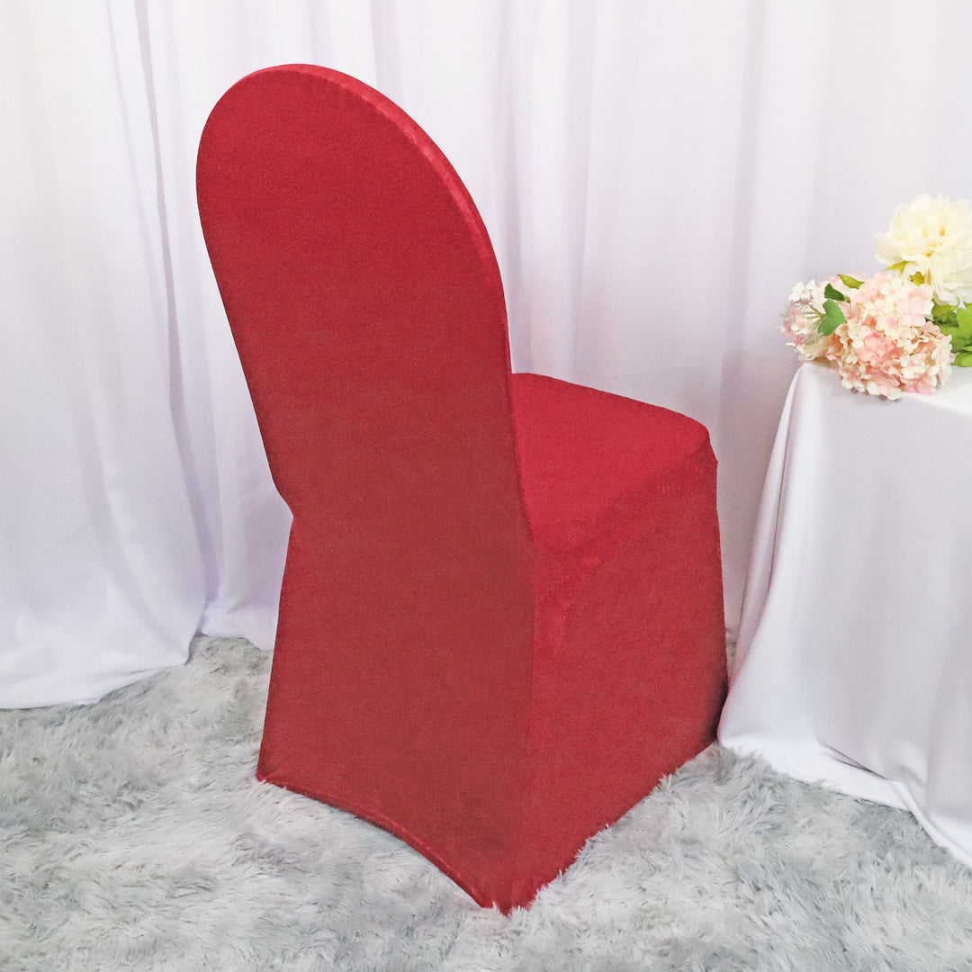 Embossed Vintage Spandex (220 GSM) Banquet Chair Cover - Apple Red (1pc)