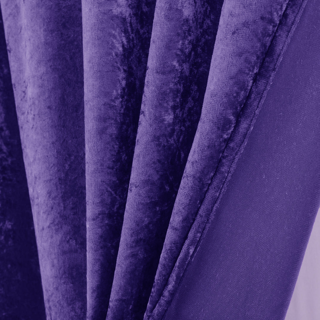 12 ft x 57" Ice Crushed Velvet (200 GSM) Event Backdrop Curtain Drape Panel - Regency Purple (1pc)