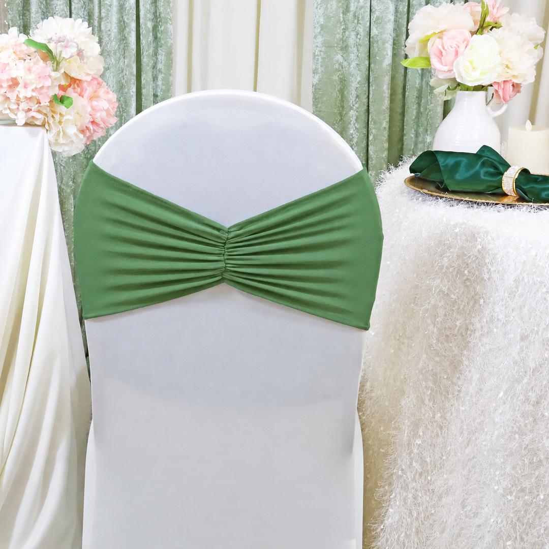 Bandas para sillas de spandex de 7 "x 13" - Verde manzana (10 unidades por paquete)