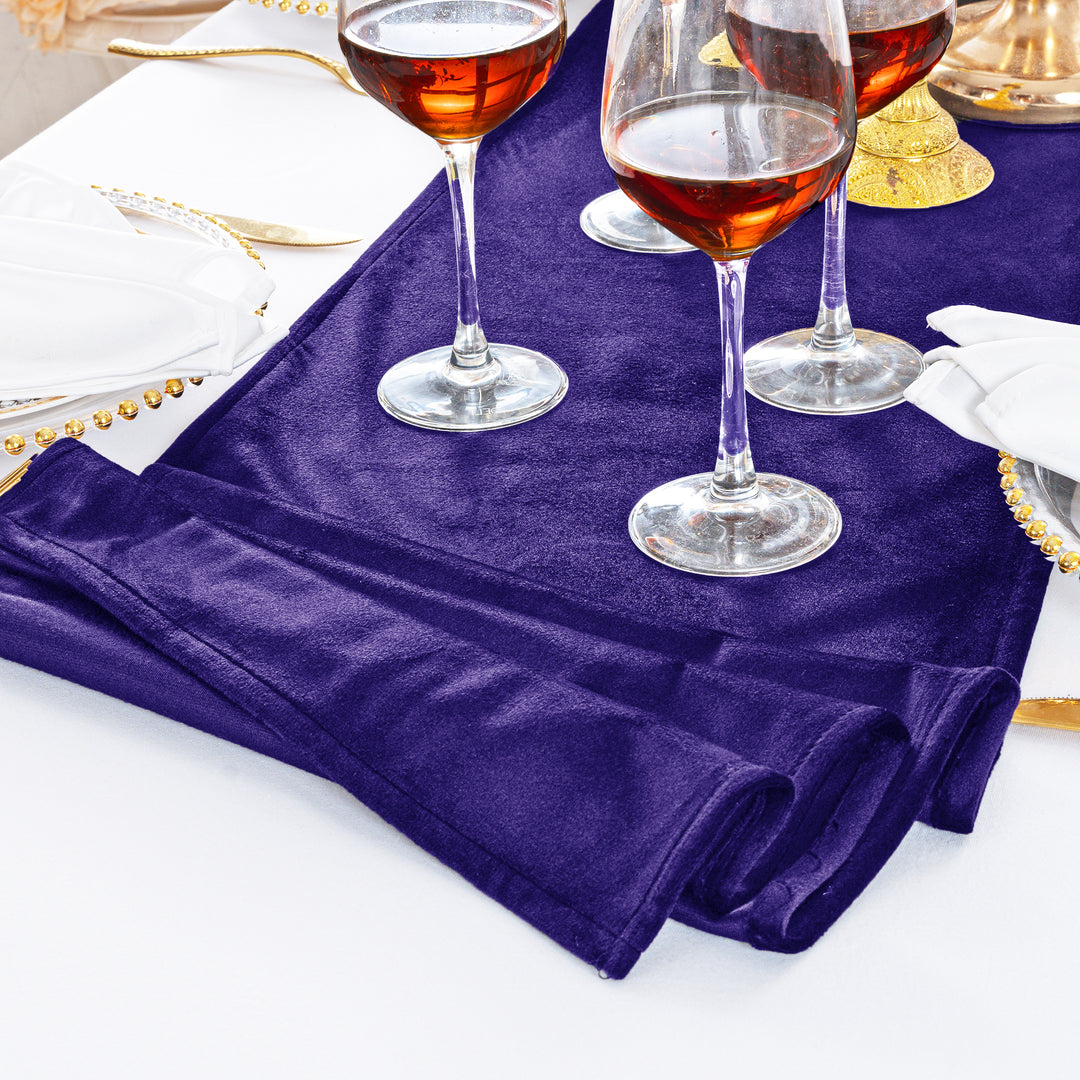 13"x108" Holland Velvet Table Runner - Regency Purple (1pc)