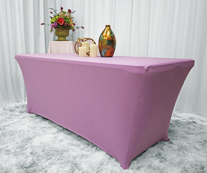 6 Ft Rectangular Spandex Table Cover - Lilac (1pc)