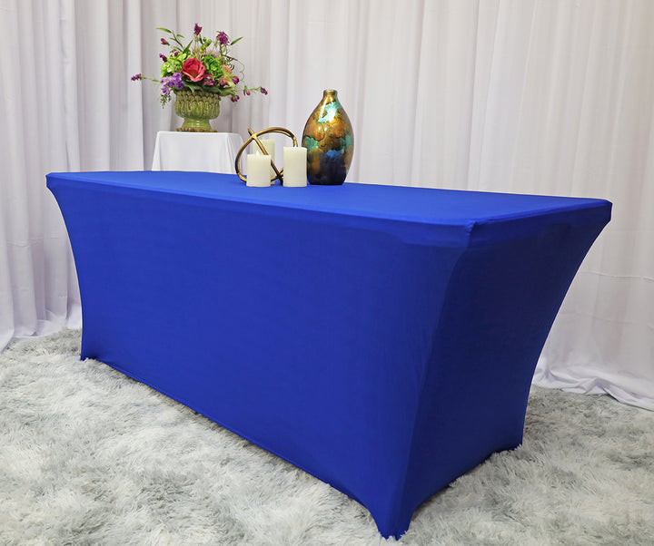 6 Ft Rectangular Spandex Table Cover - Royal Blue (1pc)