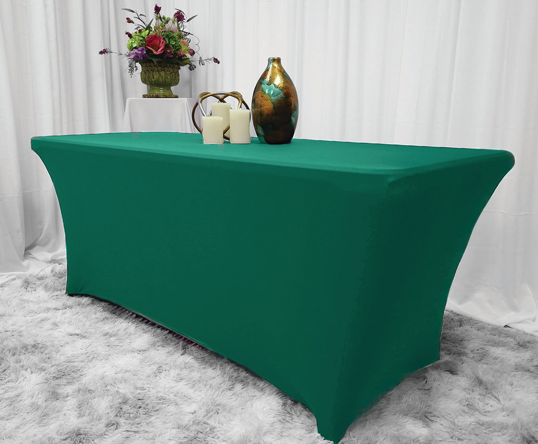 6 Ft Rectangular Spandex (220 GSM) Table Cover - Jade (1pc)