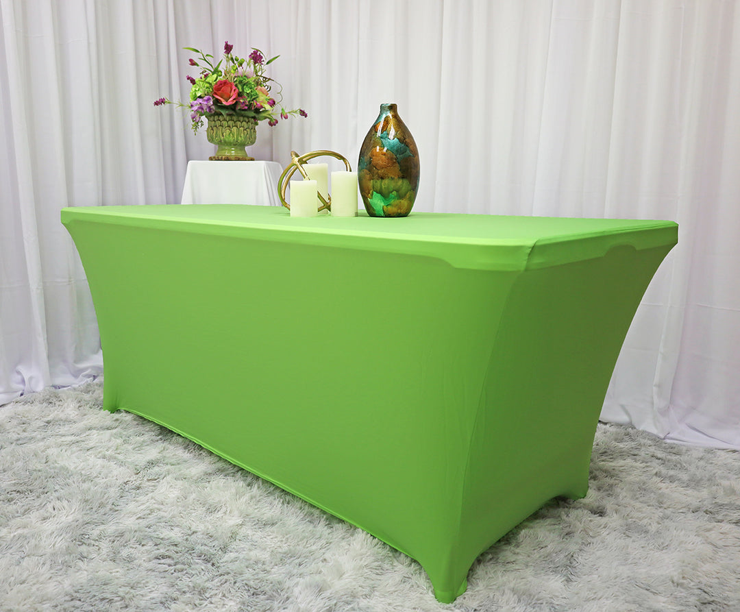 Housse de table rectangulaire en spandex de 8 pi - Vert pomme (1pc)