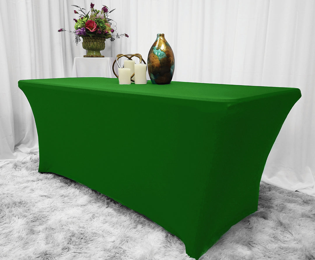 Housse de table rectangulaire en spandex de 5 pieds - Vert émeraude (1pc)