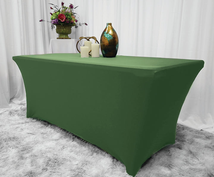 8 Ft Rectangular Spandex Table Cover - Clover Green (1pc)