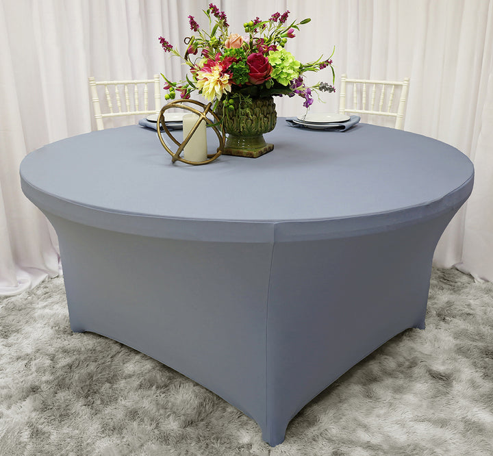 5 Ft Round Spandex Table Cover - Dusty Blue (1pc)