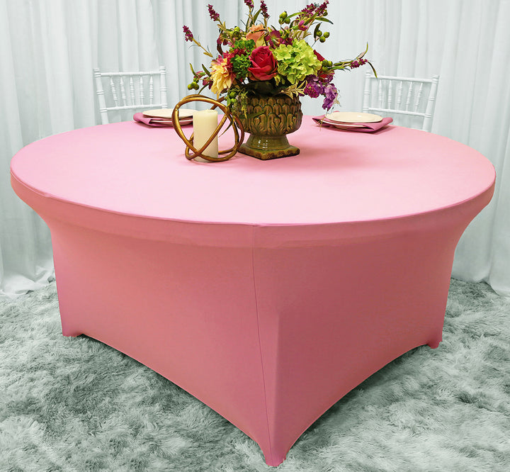 4 Ft Round Spandex Table Cover - Pink (1pc)