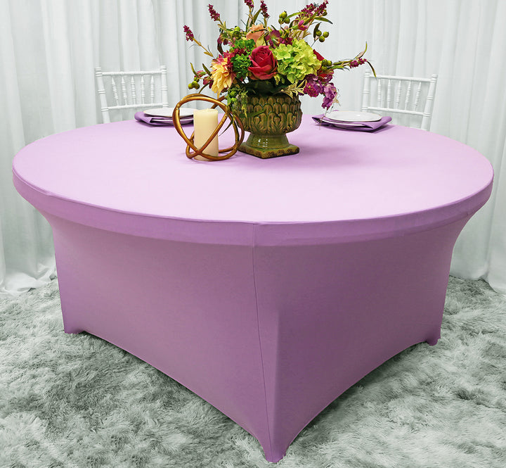 5 Ft Round Spandex Table Cover - Lavender (1pc)