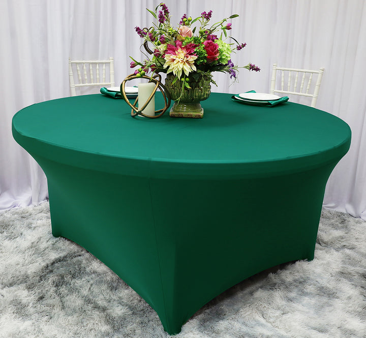 5 Ft Round Spandex Table Cover - Jade (1pc)