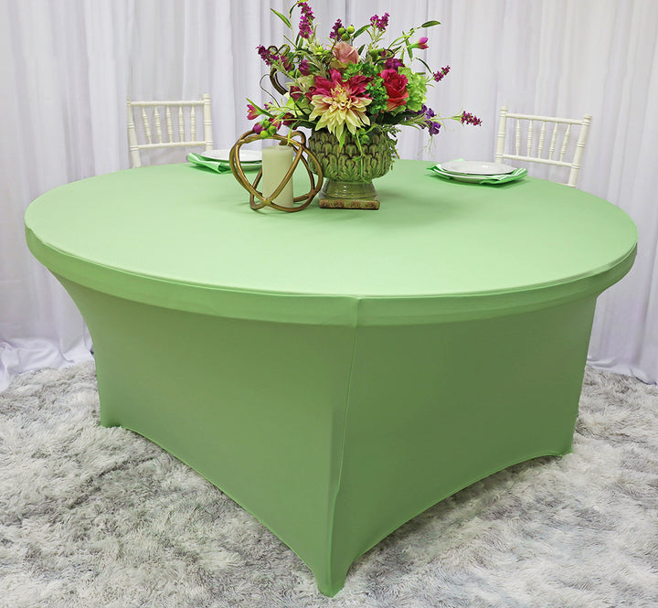 5 Ft Round Spandex Table Cover - Mint Green (1pc)