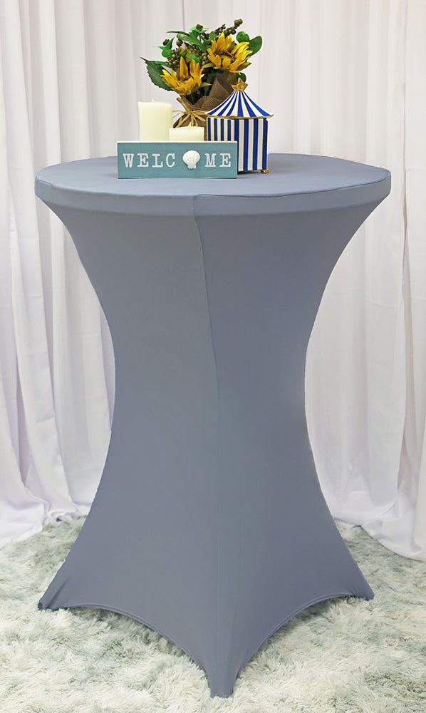 36"x42" Cocktail Spandex Table Cover - Dusty Blue (1pc)