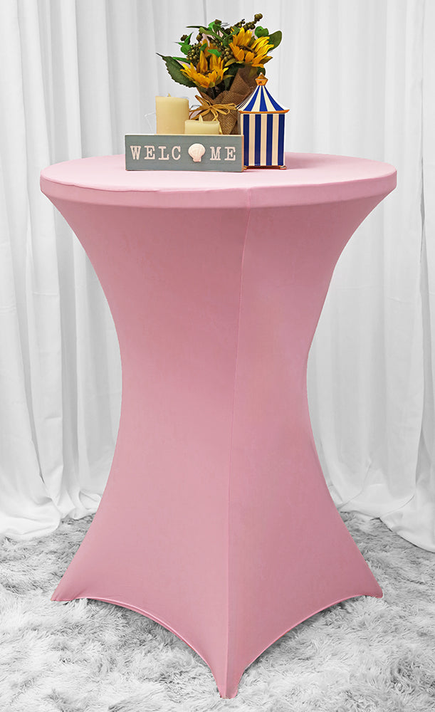 Housse de table cocktail en élasthanne 30"x42" - Rose (1pc)