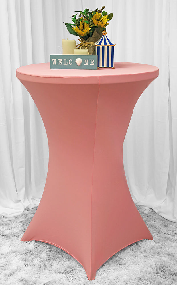 Cubierta de mesa de spandex para cóctel de 30 "x 42" (220 GSM) - rosa rosa (1 pieza)