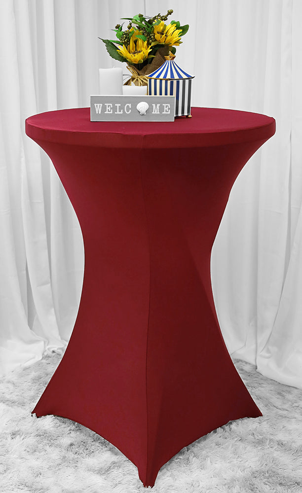 Cubierta de mesa de spandex para cóctel de 30 "x 42" (220 GSM) - rojo manzana (1 pieza)