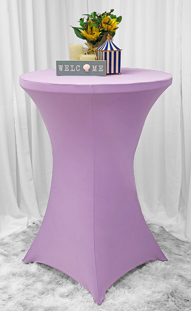 30"x42" Cocktail Spandex Table Cover - Lavender (1pc)