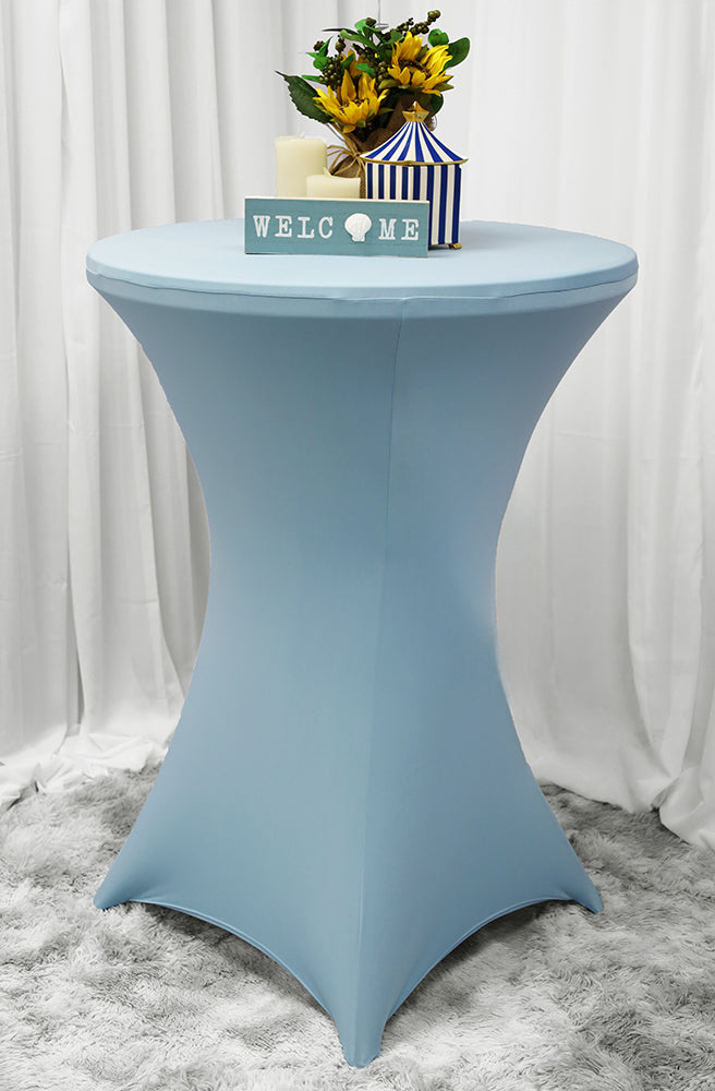 36"x42" Cocktail Spandex Table Cover - Baby Blue (1pc)