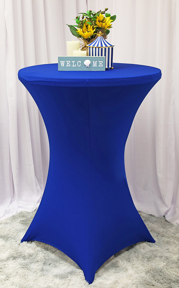 Housse de table cocktail en élasthanne 30"x42" - Bleu royal (1 pièce)