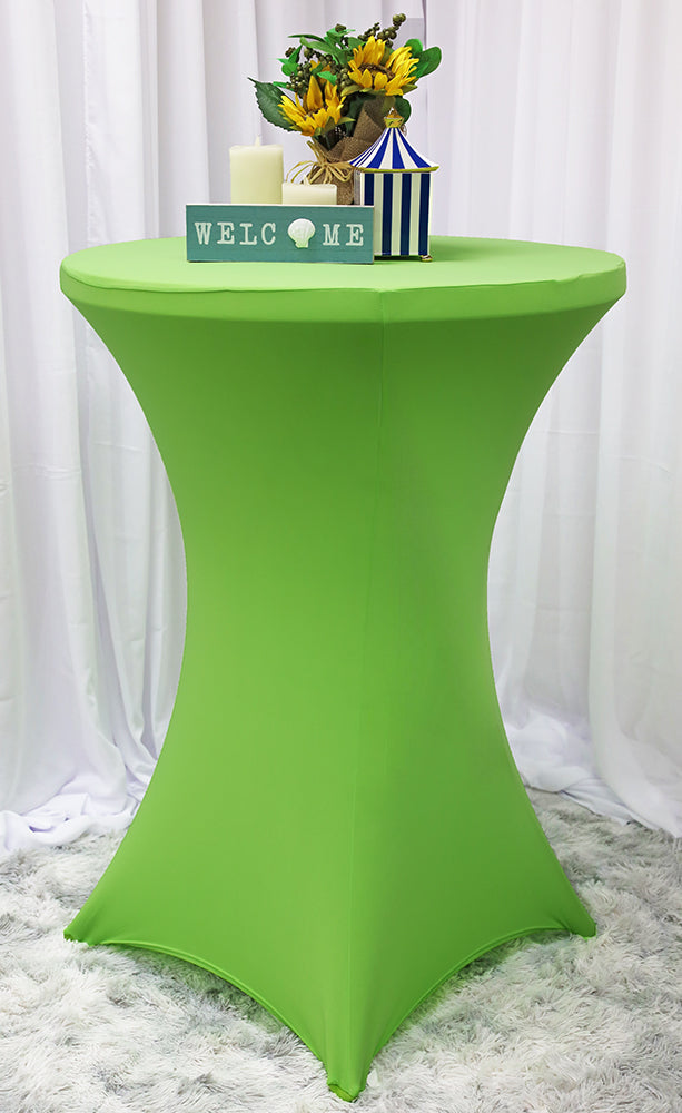 30"x42" Cocktail Spandex Table Cover - Apple Green (1pc)