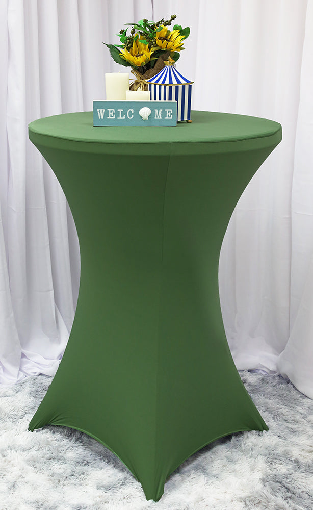 30"x42" Cocktail Spandex Table Cover - Clover Green (1pc)