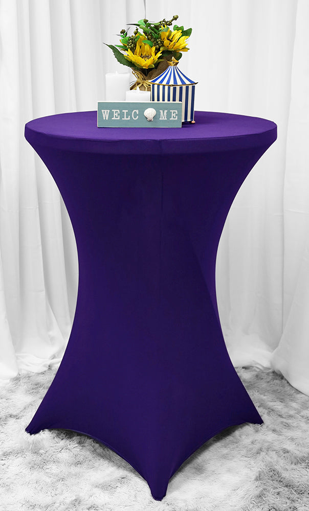 30"x42" Cocktail Spandex Table Cover - Regency Purple (1pc)