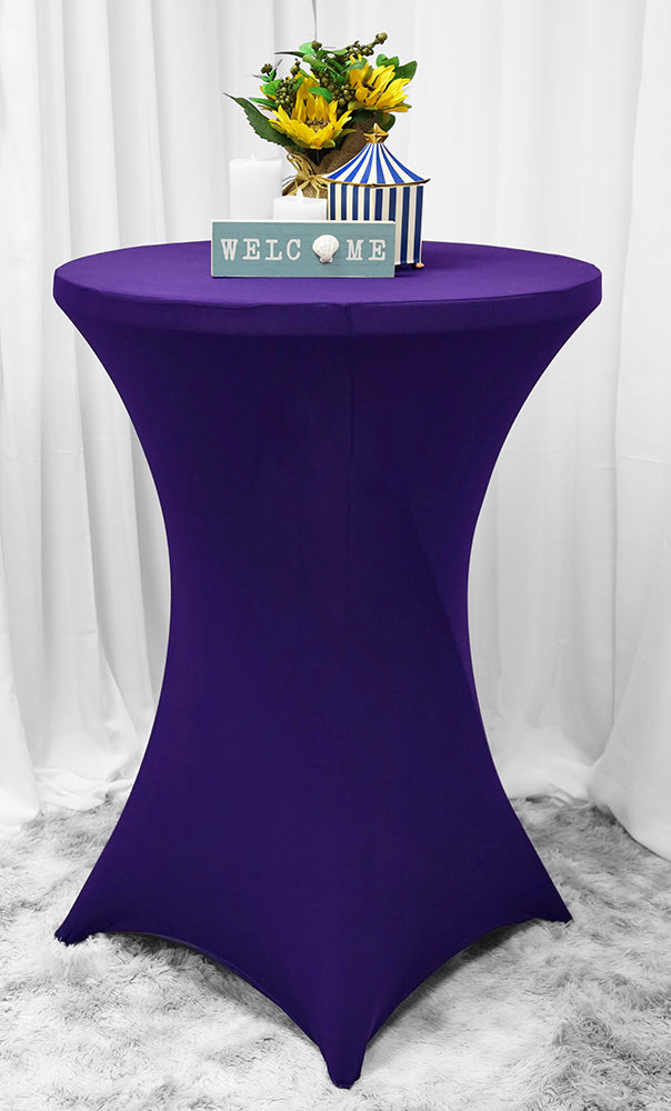 36"x42" Cocktail Spandex Table Cover - Regency Purple (1pc)