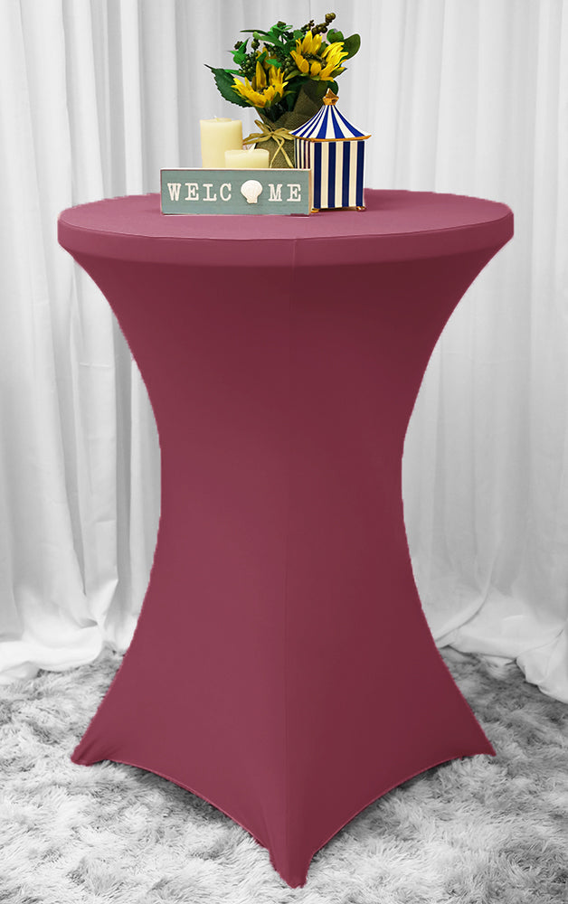 30"x42" Cocktail Spandex Table Cover - Sangria (1pc)