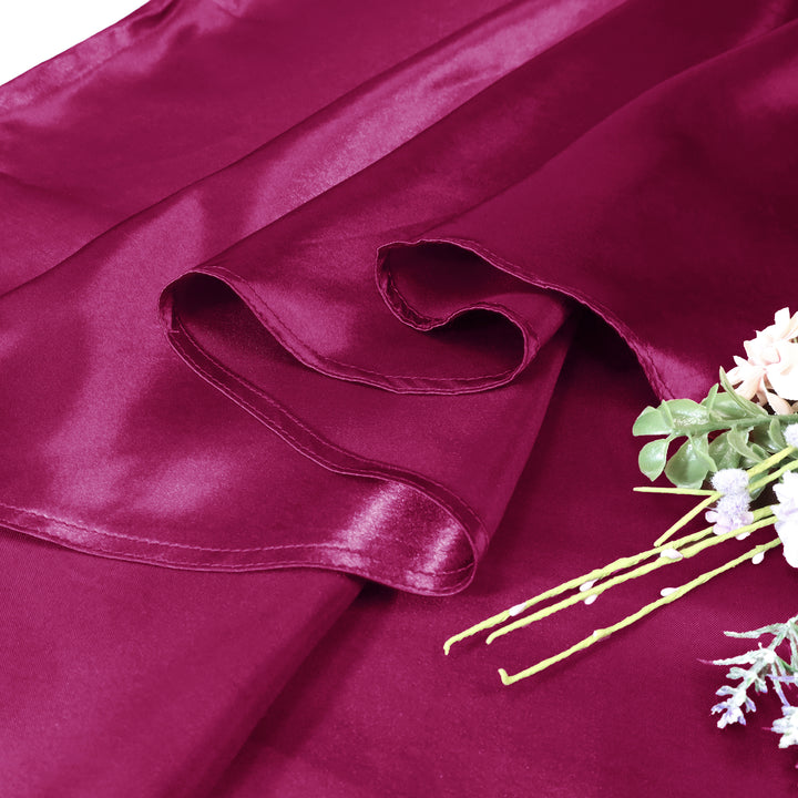 Nappe ronde en satin robuste de 132 po - Sangria (1 pièce)