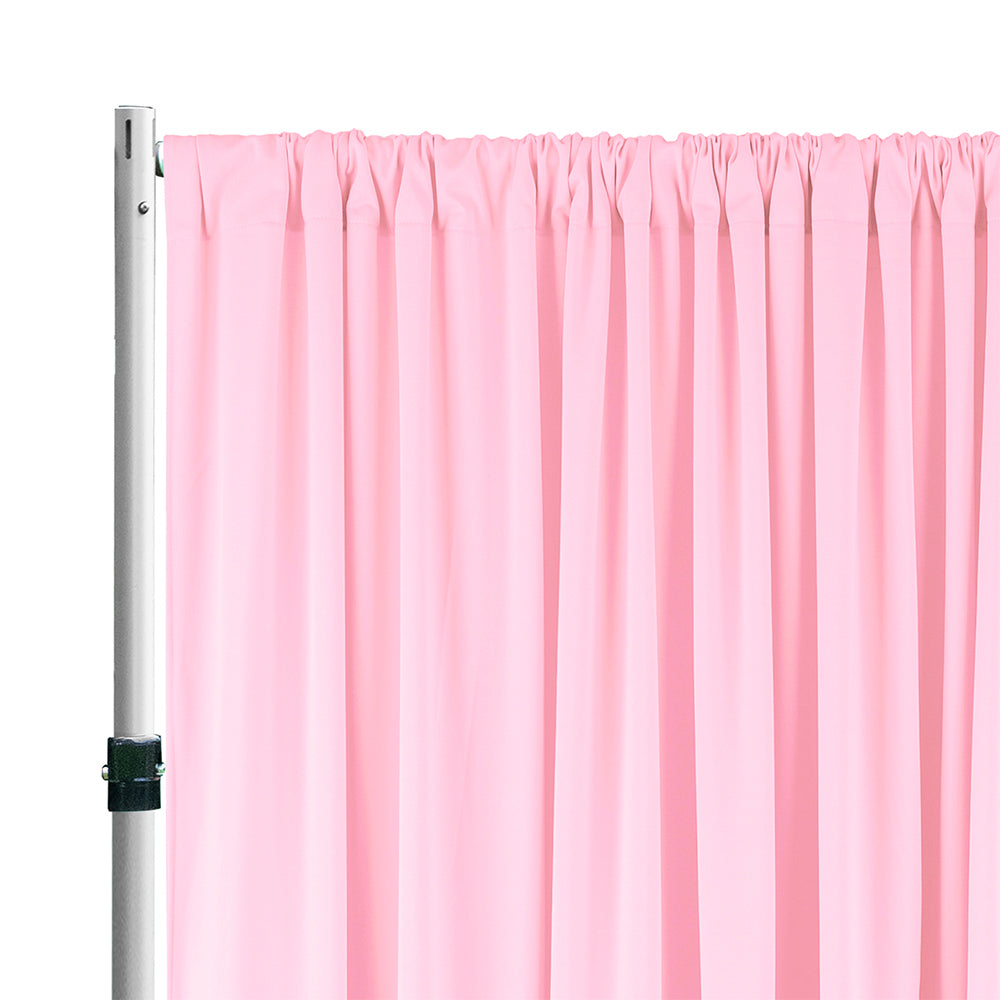 14 ft x 62" Spandex 4-Way Stretch (220 GSM) Event Backdrop Curtain Drape Panel - Pink (1pc)