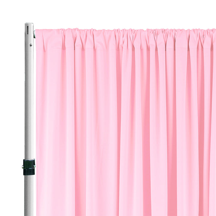 14 ft x 62" Spandex 4-Way Stretch (220 GSM) Event Backdrop Curtain Drape Panel - Pink (1pc)