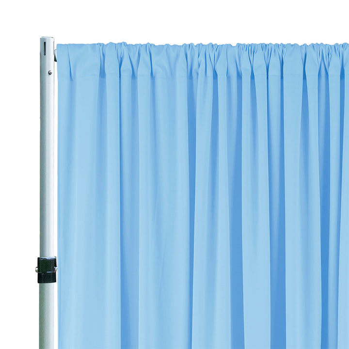 Panel de cortina de telón de fondo para eventos de buceo (sin arrugas) de 12 pies x 10 pies - Blanco (1 unidad)