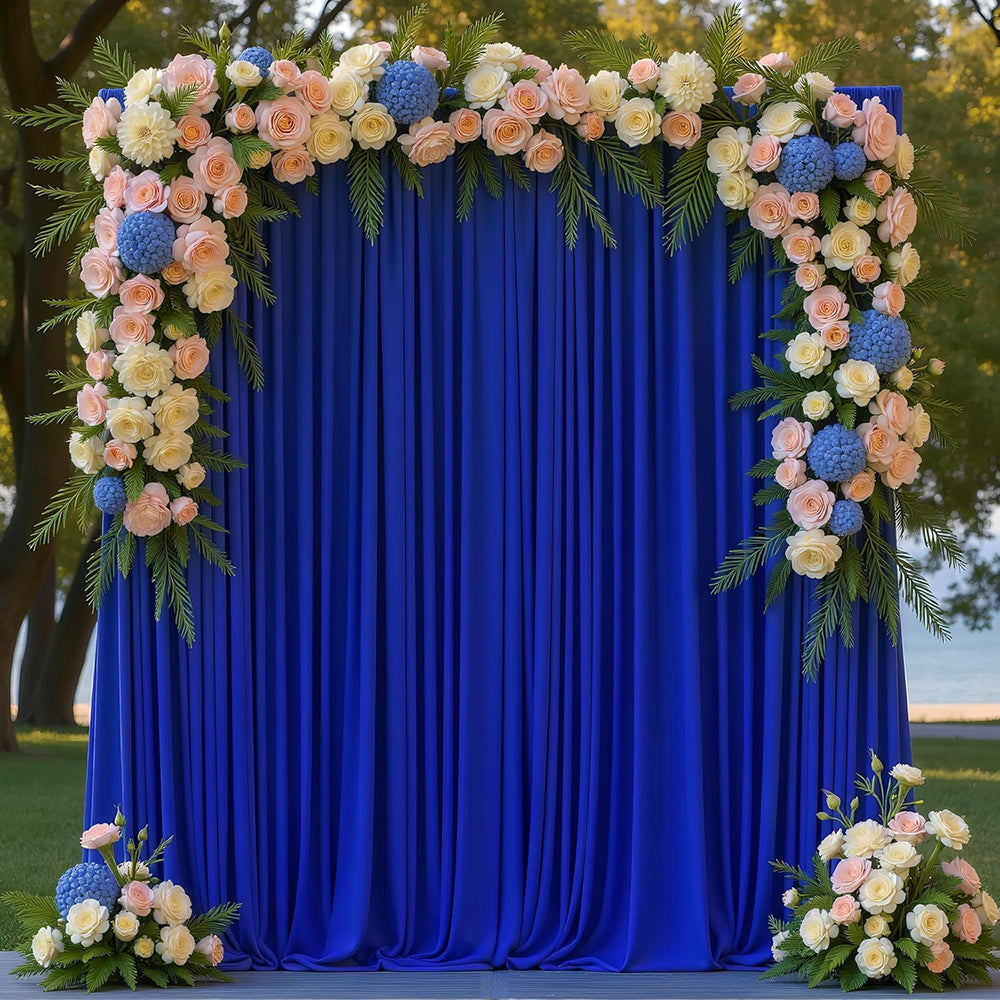 12 ft x 62" Spandex 4-Way Stretch (220 GSM) Event Backdrop Curtain Drape Panel - Royal Blue (1pc)