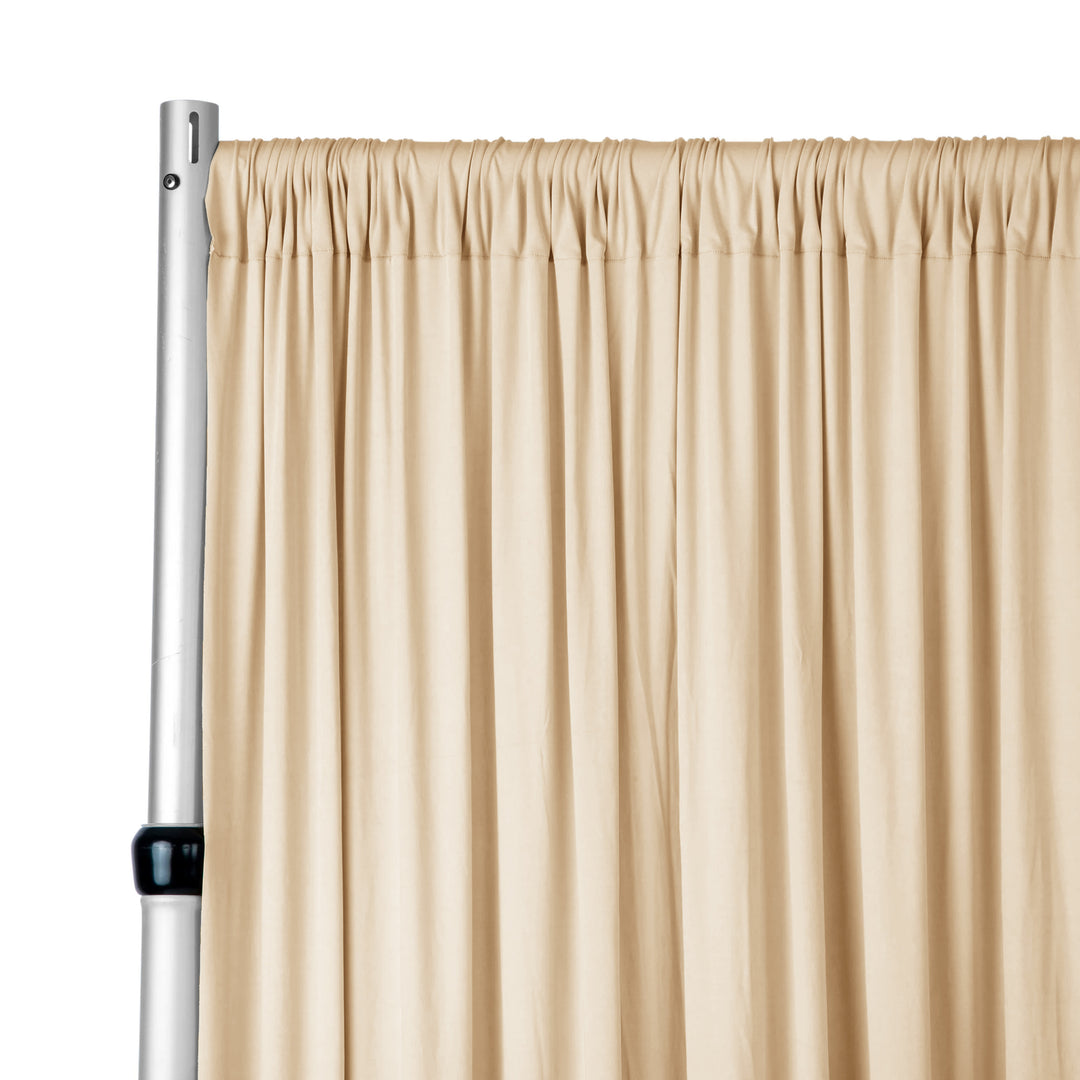 14 ft x 62" Spandex 4-Way Stretch (220 GSM) Event Backdrop Curtain Drape Panel - Champagne (1pc)