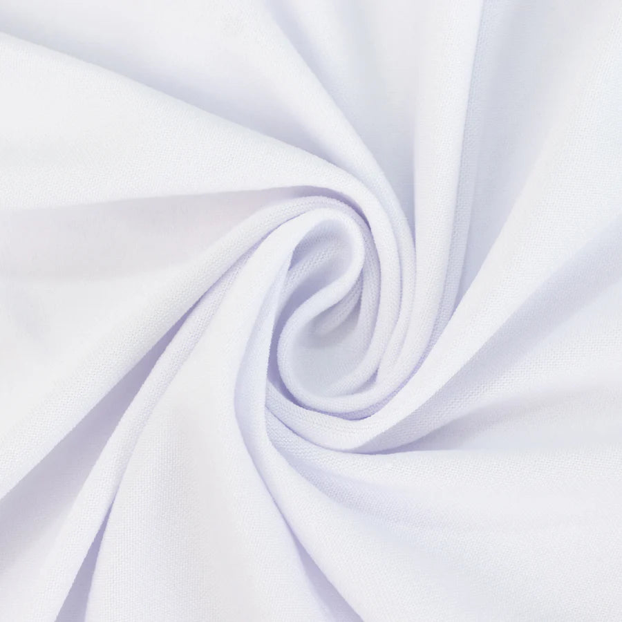 32 ft x 62" Spandex 4-Way Stretch (220 GSM) Event Ceiling Drapery Backdrop Panel - White (1pc)