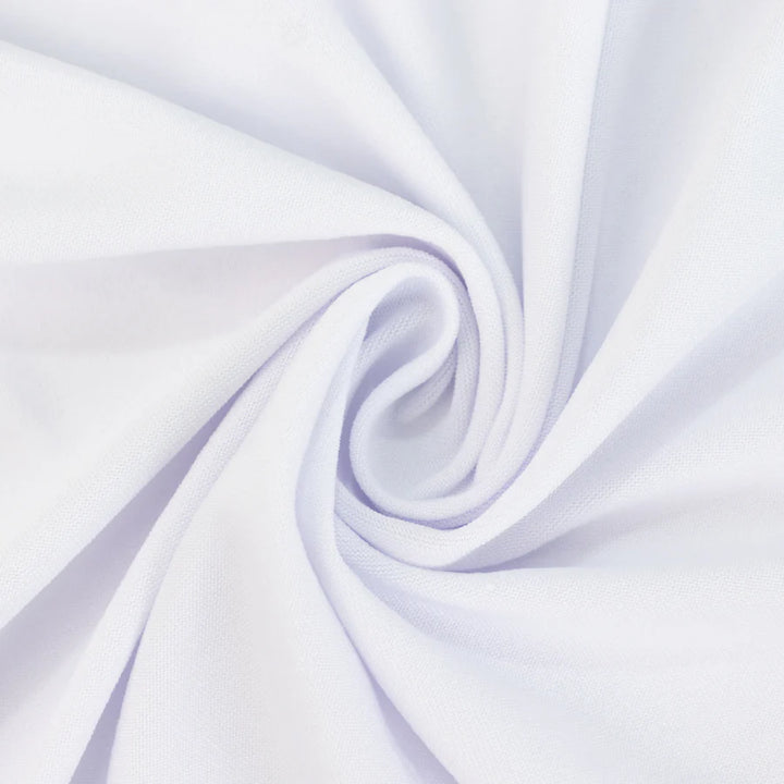 32 ft x 62" Spandex 4-Way Stretch (220 GSM) Event Ceiling Drapery Backdrop Panel - White (1pc)