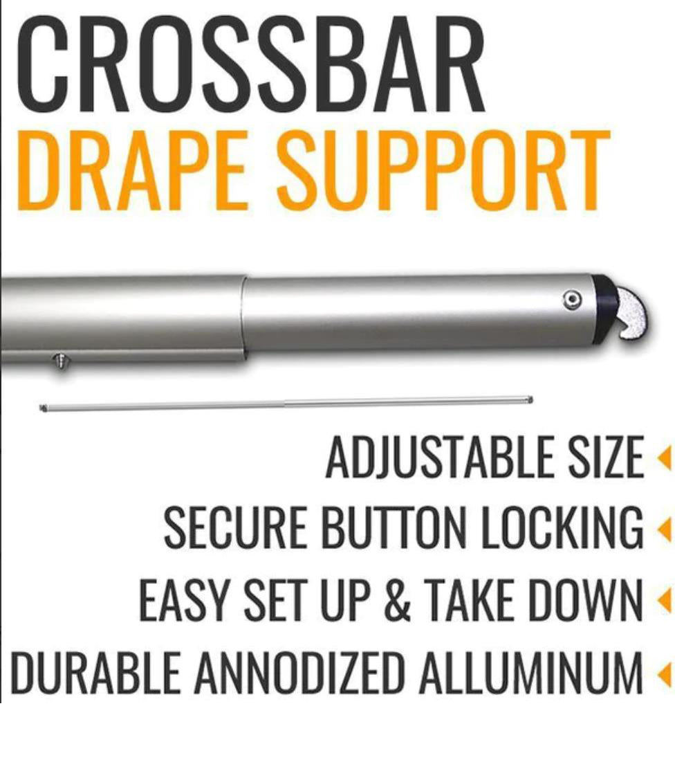 6ft-10ft Wide Crossbars Drape Support Rod - (1pc)