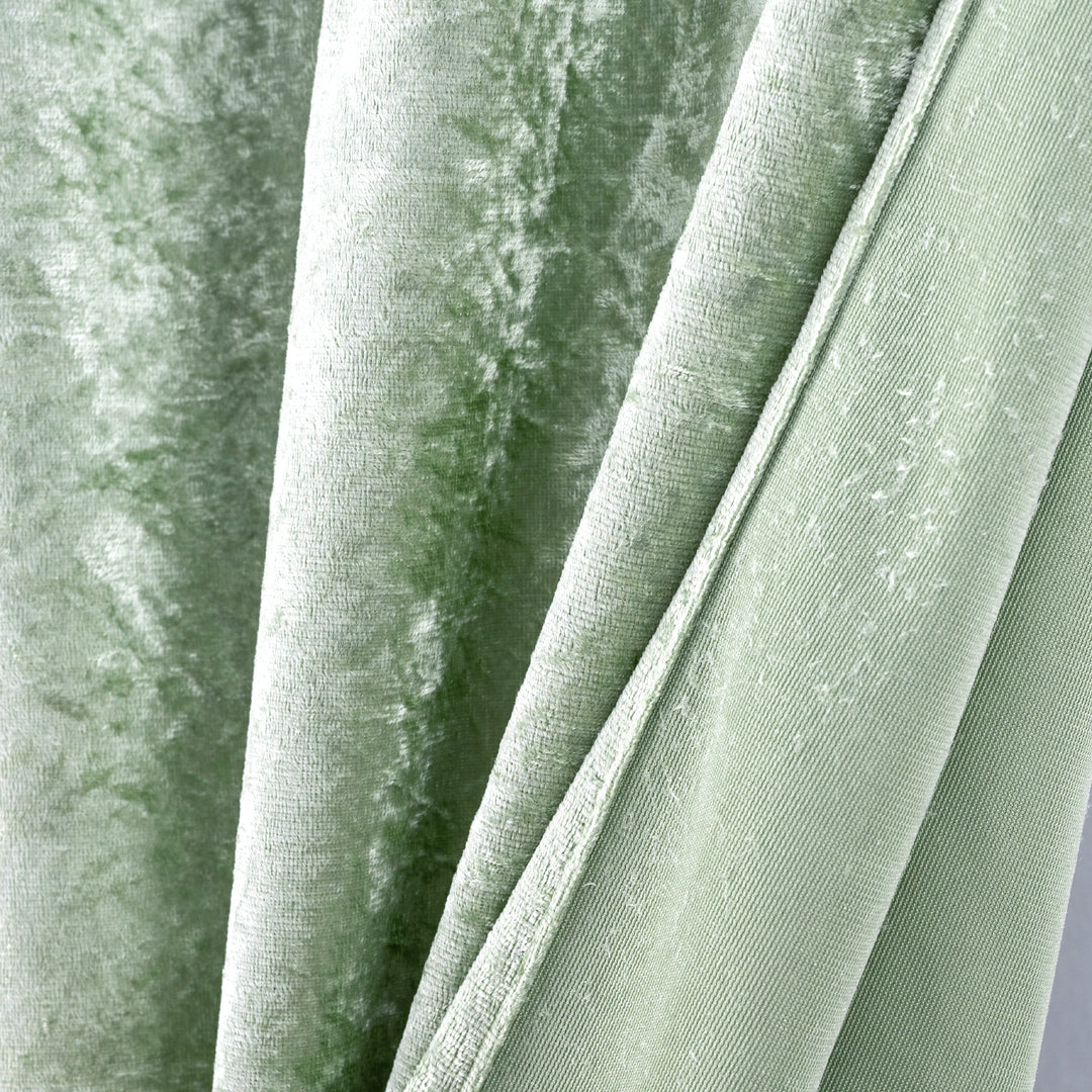 10 ft x 57" Ice Crushed Velvet (200 GSM) Event Backdrop Curtain Drape Panel - Dusty Sage (1pc)
