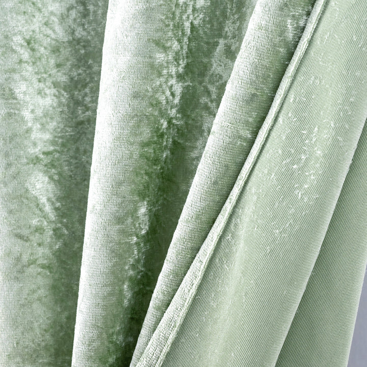10 ft x 57" Ice Crushed Velvet (200 GSM) Event Backdrop Curtain Drape Panel - Dusty Sage (1pc)