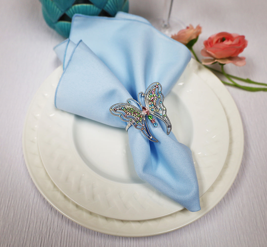 17"x17" Polyester (220 GSM) Napkins - Baby Blue (10pcs/pk)