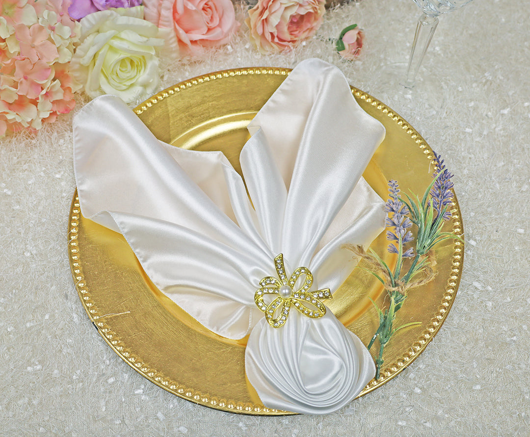 20"x20" Satin Napkins - White (10pcs/pk)