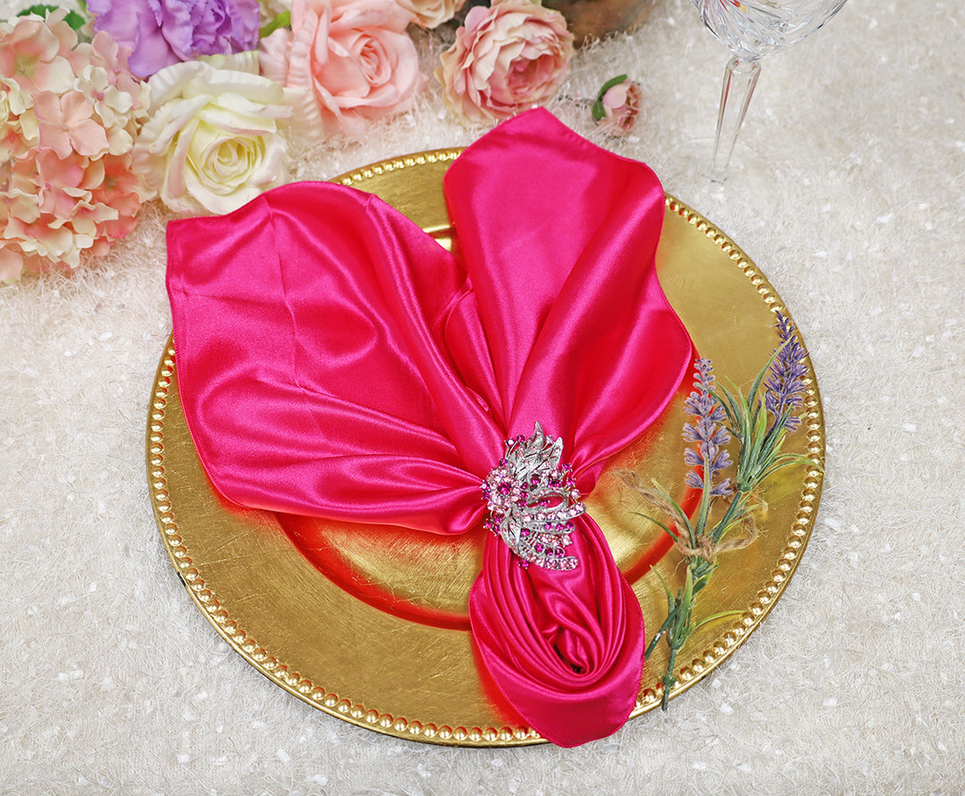 20"x20" Satin Napkins - Fuchsia (10pcs/pk)