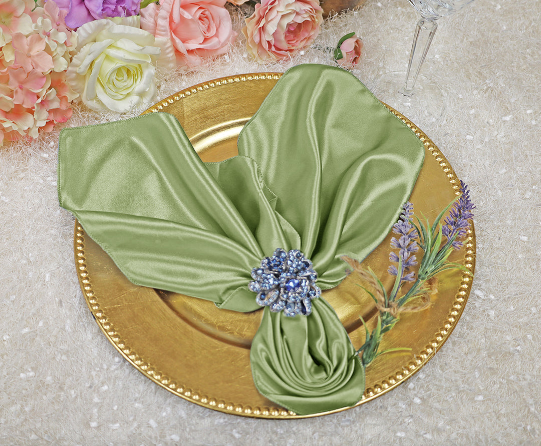 Sample 20"x20" Satin Napkins - Sage Green (1pc)