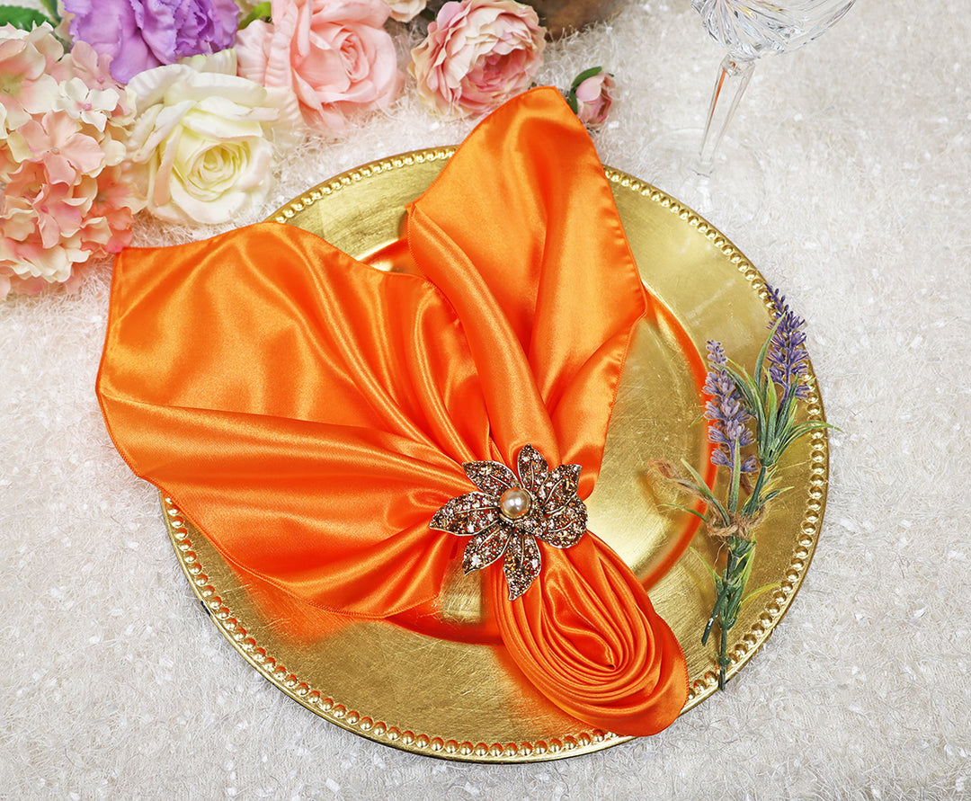 Sample 20"x20" Satin Napkins - Tangerine (1pc)