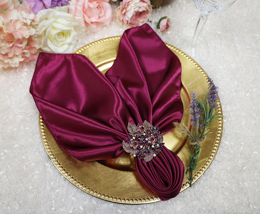 Sample 20"x20" Satin Napkins - Sangria (1pc)