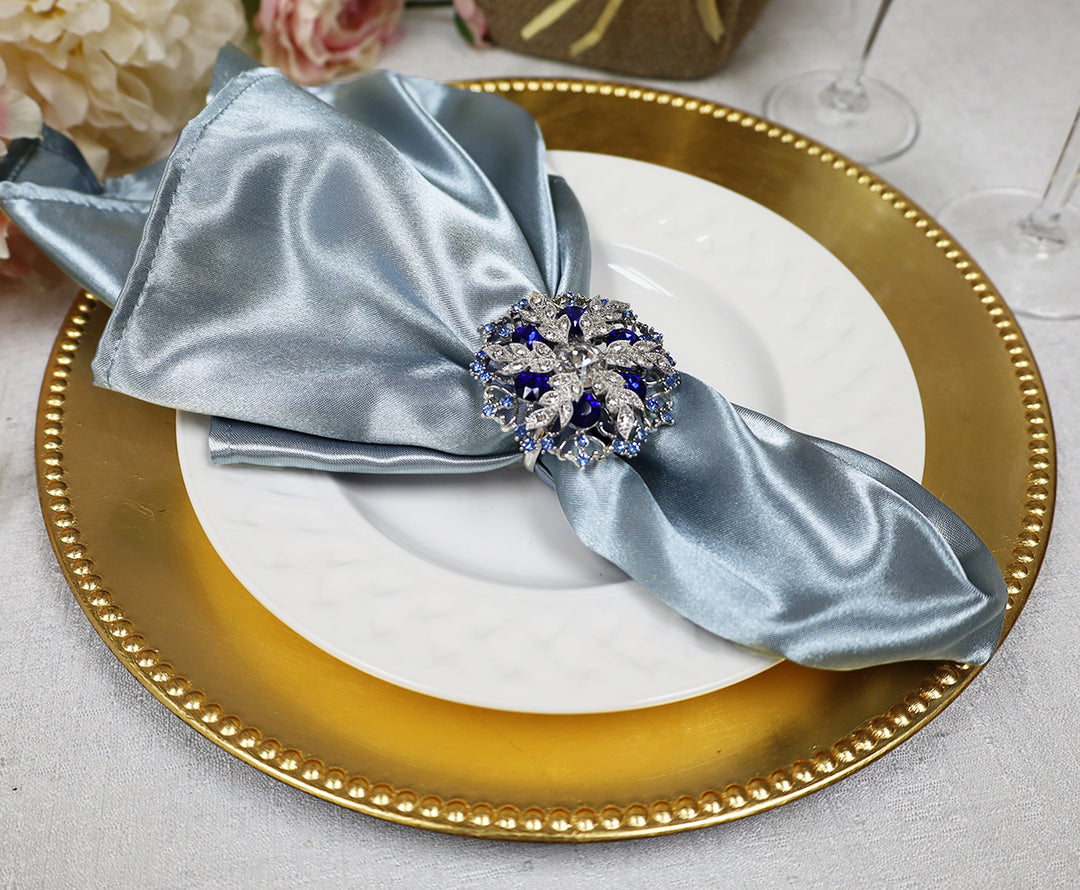 Sample 20"x20" Heavy Duty Satin Napkins - Dusty Blue (1pc)