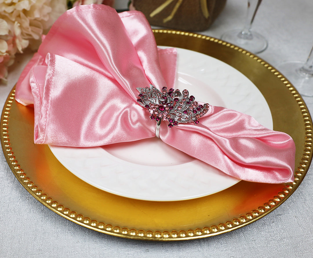 Sample 20"x20" Heavy Duty Satin Napkins - Pink (1pc)