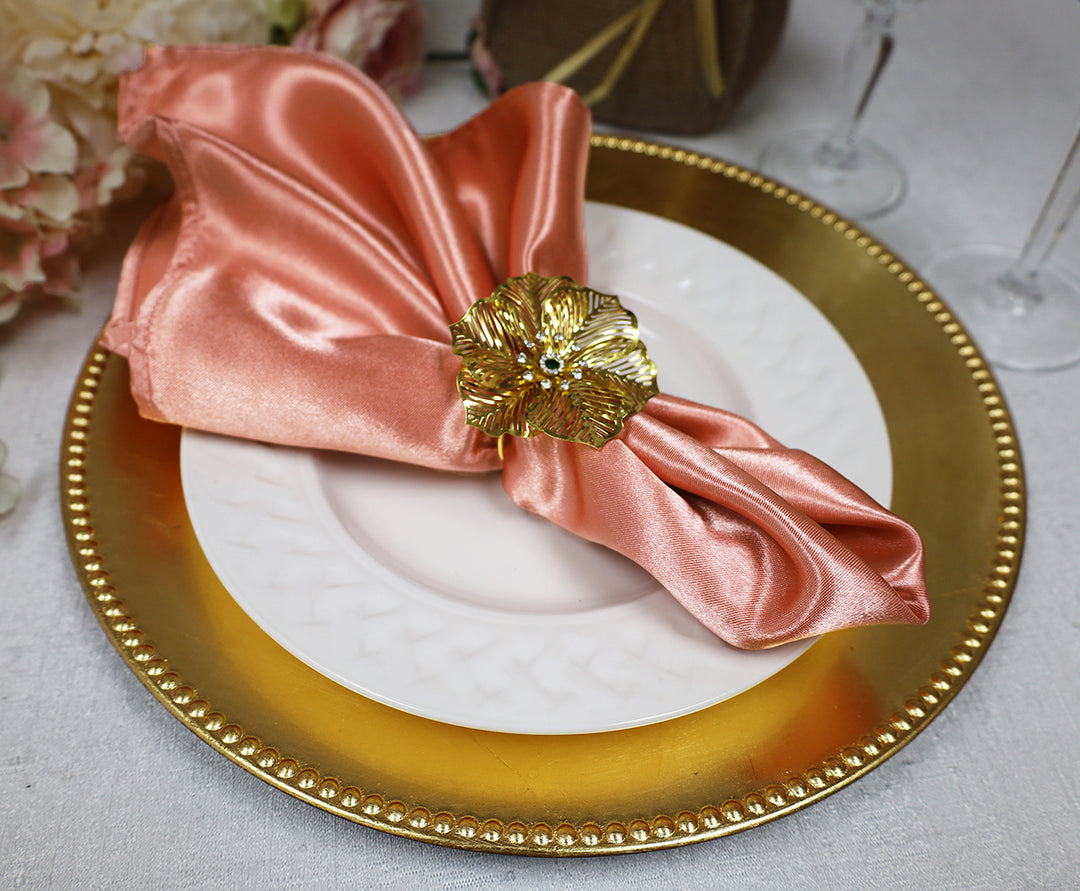 20"x20" Heavy Duty Satin Napkins - Rose (10pcs/pk)